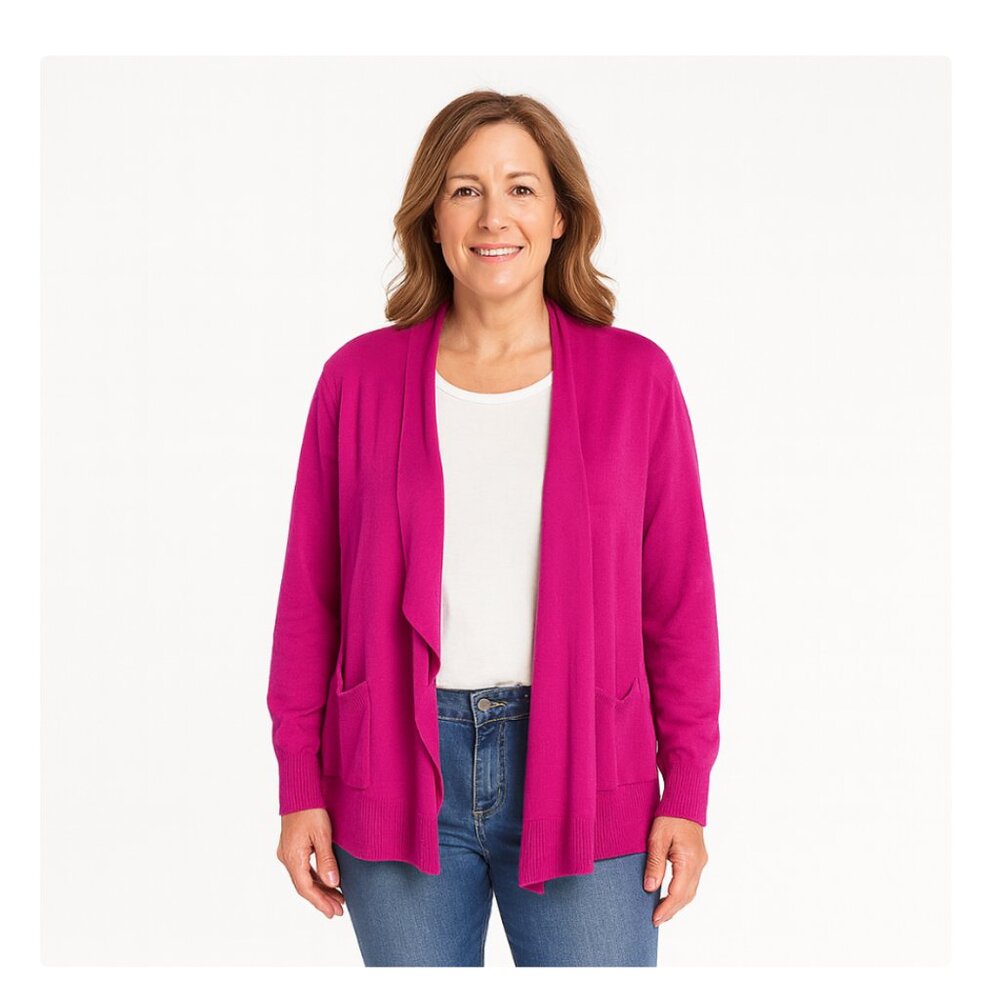 Diane von Furstenberg Cashmere Blend Draped Cardigan Size M VGUC